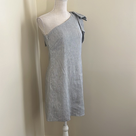 🆕 Antonio Melanie Dress Elegant One-Shoulder Gray Dress - Picture 4 of 16